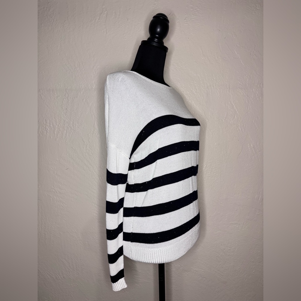 MINT VELVET Striped Sweater With Sequins and‎ Stripes Women’s Extra Small
